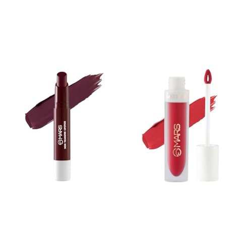 MARS Matte Super Stay LipstickLipstick for Women (2.6 gm) (18-MYSTICAL) Matte Liquid Lip Color | Long Lasting | Non-Transfer & Waterproof Lipstick for Women (4.5 ml) (21-Red Luck)