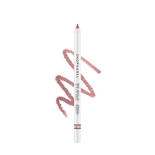 SHOPAAREL BE BOLD Lip & Eye Pencil, 2-in-1 Lip & Eye Liner, Creamy & Blendable, Lip Liner, Built-In Sharpener, Matte Finish, Eye Liner, Intense Pigment, Smudge-Proof, Long Lasting-0.4 Gm, Natural