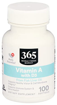 365 Vitamin A With D3, 100 Softgels