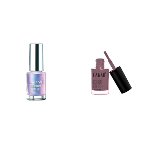 Lakmé Color Crush Nailart, U4 6Ml Glossy Finish,Lakmé True Wear Color Crush Glossy Finish Nail Polish, Long Lasting & Vibrant Nail Paint, 103, 6Ml