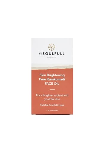 Be Soulfull Skin Brightening Pure Kumkumadi Face Oil for brighter radiant, and youthful skin - 30ml/