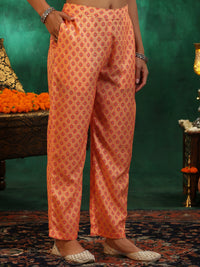 Multicoloured Printed Cotton Blend Straight Suit with Dupatta