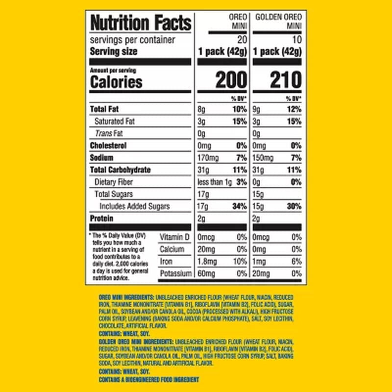 OREO Mini Mix Variety Pack Sandwich Cookies, 1.5 Oz., 30 Pk.