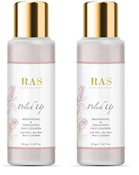 RAS Luxury Oils Polish Up Brightening & Exfoliating Face Wash Cleanser | With AHA, Rice Bran, Rose & Calendula | Removes Dirt & Dead Skin Cells | Gently Exfoliates & Brightens Skin | 30 gm (Pack of 2)