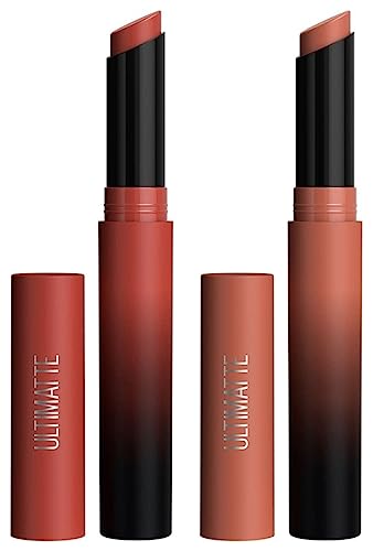Maybelline New York Color Sensational Ultimattes Lipstick, 799 More Taupe and 899 More Rust, 1.7 g each (Combo Pack)