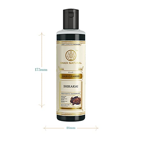 Khadi Natural Shikakai Shampoo for Cleaning Hair | Natural Hair Cleanser with Shikakai | Nourishing Shampoo for Healthy Hair | Suitable for All Hair Types 210ml