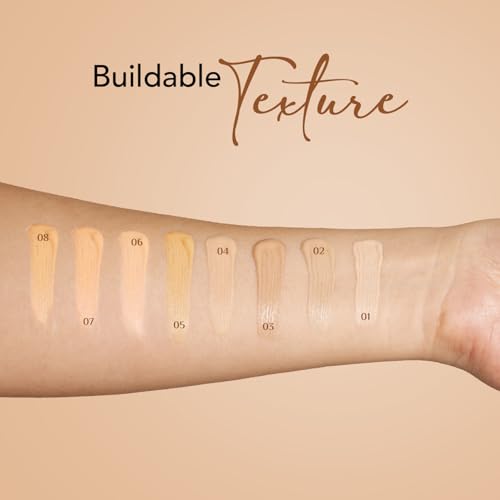 MARY JO K Full Coverage Foundation 01 – High Coverage, Long-Wearing Formula for a Flawless Complexion – Customizable, Matte & Radiant Finish – [30ml]