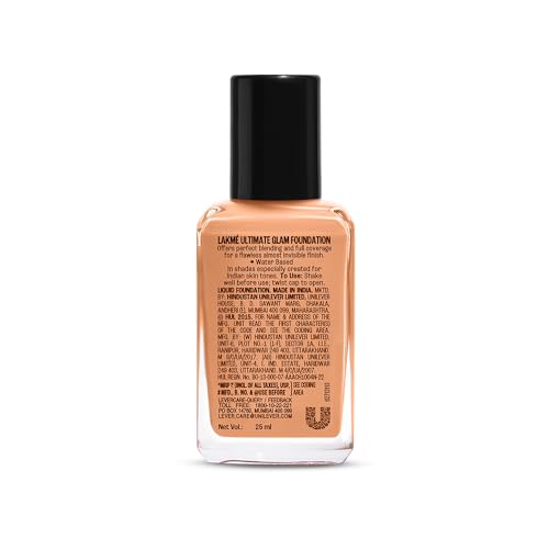 LAKMÉ Forever Matte Radiant Liquid Full Coverage Foundation For Superior For All Skin Coverage, Vit E, Lightweight & Water-Resist, Natural Shell, 27 ml