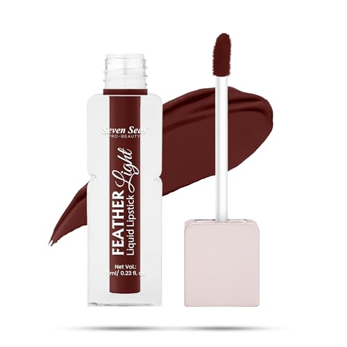 Seven Seas Feather Light Liquid Lipstick | Matte Finish Liquid Lipstick | Long Lasting | Non Transfer | One Coat Application | Stay Upto 12 Hours (317, 6ml)