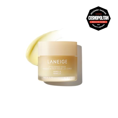 LANEIGE Lip Sleeping Mask | Moisturizing Lip Treatment with Vitamin C + Shea Butter for Soft Hydrated Lips | Overnight Repair | Lip Balm For Dry Chapped Lips | Lasting Hydration | Vanilla |20Gm
