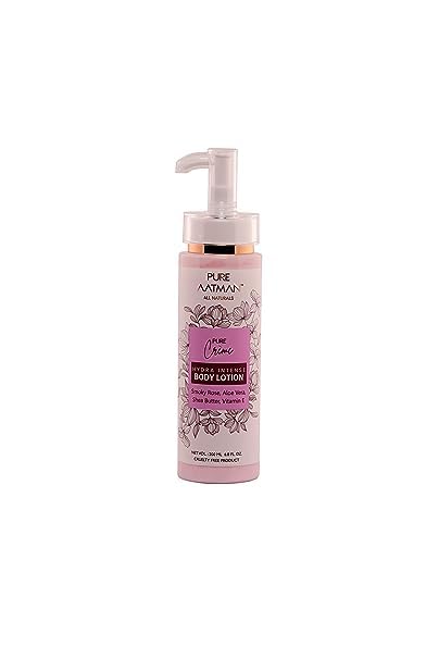 Pure Aatman Shea Butter,Vitamin-E & Smoky Rose Moisturizing Body Lotion, 200Ml, For Silky Soft, Smooth, Radiant Skin, Lightweight, Non-Sticky, Quick Absorbing