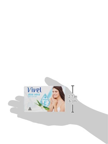 Vivel Aloe Vera Bathing Soap with Vitamin E for Soft Glowing skin, 1200g (150g - Pack of 8), Soap for Women & Men, For All Skin Types