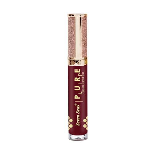 Seven Seas Pure Liquid Lipstick, Matte Finish, Purple (Red Cherry, 7ml)