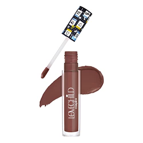 LoveChild Masaba Game On! - No Rules - Smudge Proof Matte Liquid Lipstick, Choco-Plum Velvet Smooth, Hydrating & Moisturising, Lasts Up to 12 hours, 5Ml