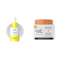 Chemist At Play 10% Vitamin C Face SerumFor All Skin Types 30ml + Exfoliating Body Scrub For Removing Tan & Dead Skin Cells For Men & Women | 75g
