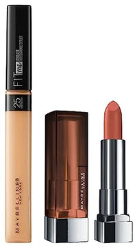 Maybelline New York Color Sensational Creamy Matte Lipstick, 657 Nude Nuance, 3.9G And Maybelline New York Fit Me Concealer,25 Medium, 6.8Ml