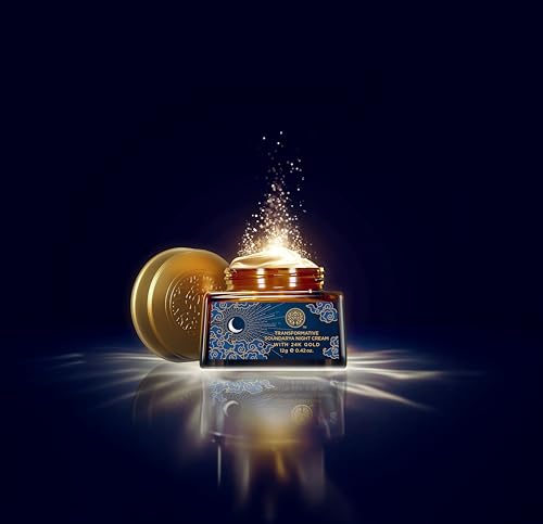 Forest Essentials Soundarya Night Cream with 24K Gold |Anti-Ageing Overnight Repair| With Bakuchiol & Hyaluronic Acid | Moisturising and Hydrating