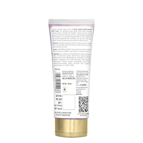 Body Cupid Lavender Dreams Body Scrub | Gentle Exfoliation for Soft, Smooth Skin | Calming Lavender Fragrance | 150ml