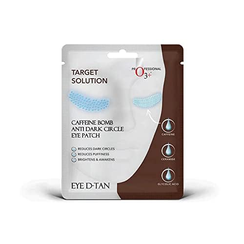 O3+ Caffeine Bomb Anti Dark Circle Eye Patch & Eye D Tan, Reduces dark circle| Reduces Puffiness | Brighten and Awakens (single use only) 5G