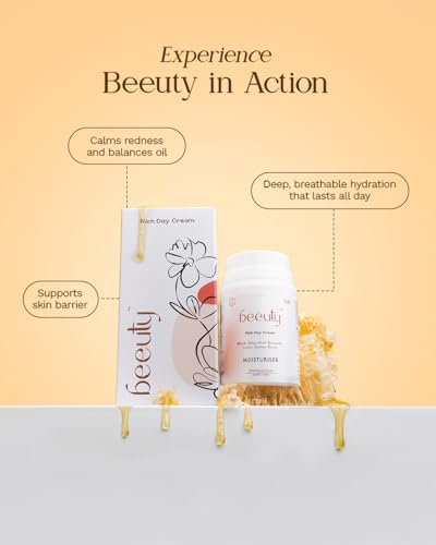 Beeuty Hydrating Day Cream for Face | Lightweight Daily Moisturizer | Suitable for All Skin Type | Skincare for Women and Men | 50 G