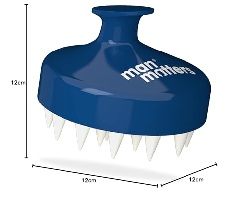 Man Matters Hair Scalp Massager Shampoo Brush | Soft Silicone Bristles for Deep Scalp Cleaning | Exfoliates & Stimulates Scalp | Reduces Dandruff & Itchiness | Lightweight & Comfortable Grip