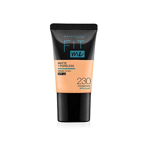 Maybelline New York Fit Me Matte+Poreless Liquid Full Coverage Foundation For Oily Skin Tube,230 Natural Buff,18Ml&Color Sensational Creamy Matte Lipstick,660 Touch Of Spice,3.9G,Pack Of 1