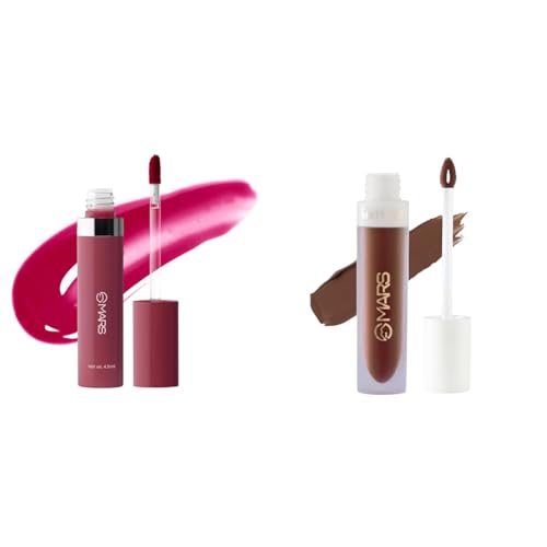 MARS Drip Lip Mist for Women (4.5 ml) (08-Plum Drip) Matte Liquid Lip Color | Long Lasting | Non-Transfer & Waterproof Lipstick for Women (4.5 ml) (01-Spice Brown)
