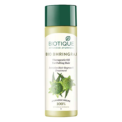 Biotique Bio Kelp Protein Shampoo for Falling Hair Intensive Hair Regrowth Treatment, 340ml & Biotique Bio Bhringraj Fresh Growth Therapeutic Oil, 120ml