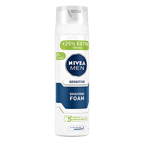 NIVEA MEN Shaving, Sensitive Shaving Foam, 250ml & NIVEA Men Body Wash, Pure Impact with Purifying Micro Particles, Shower Gel for Body, Face & Hair, 500 ml