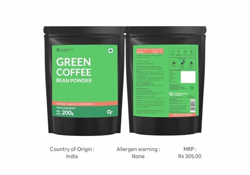 Carbamide Forte Green Coffee Beans Powder for Weight Loss with High CGA & Low Caffeine - 200g Veg Powder