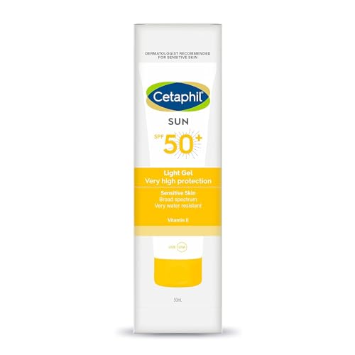 Cetaphil Sun SPF 50 Sunscreen For Combination Skin Type, Very High Protection Lightweight Gel, Water-resistant, Vitamin E, 50 ml