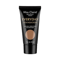 Miss Claire Professional Makeup Everyday Foundation Natural Weightless Foundation 30ml Cream (MT-05 Warm Caramel)