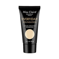 Miss Claire Professional Makeup Everyday Foundation Natural Weightless Foundation 30ml Cream (FR - 01 Pale)