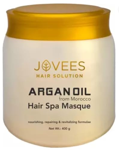 Jovees Herbal Argan Oil Hair Spa Masque | With Moroccan Argan Oil and Jojoba Oil | Gives Shiny and Smooth Hair | For All Hair Types 400G