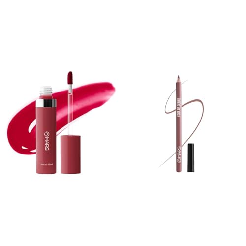 MARS Drip Lip Mist for Women (4.5 ml) (04-Strawberry Drip) Matte Lip Liner | One Swipe Smooth Application | Long Lasting Lip Pencil (1.4gm) (16-PEACHY GLOW)