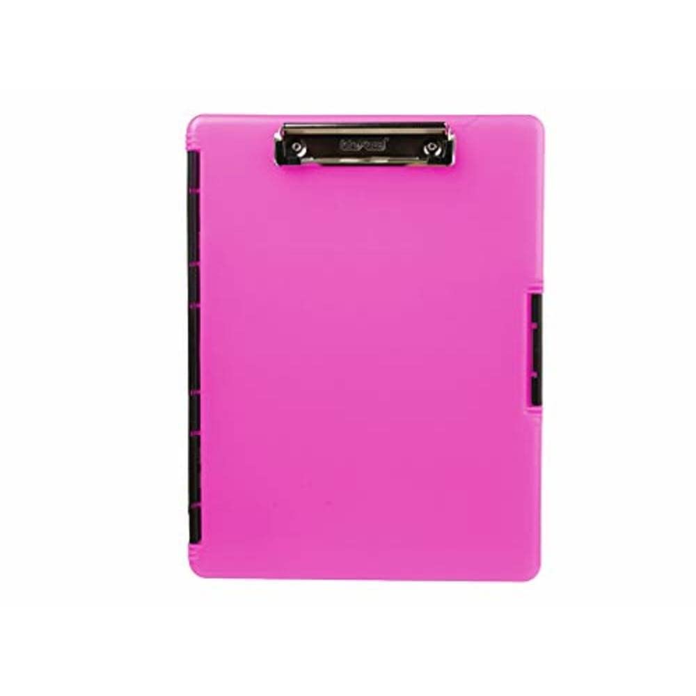 Dexas 3517-806 Slimcase 2 Storage Clipboard with Side Opening, Neon Pink. Organize in Style for Home, School, Work, or Trades! Ideal for Teachers, Nurses, Students, Homeschooling, and Beyond.