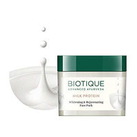 Biotique Milk Protein Instant Glow Brightening Face Pack For All Skin Types, 50gm