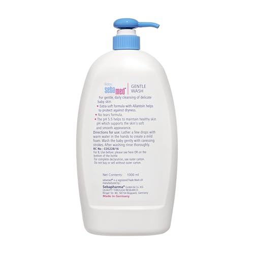 Sebamed Baby Gentle Wash 1000 ml | pH 5.5 | Body Wash | Soap Free | Tear Free