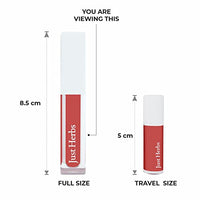 Just Herbs Ayurvedic Creamy Matte Long Lasting Liquid Lipstick, Lightweight & Hydrating Lip Colour with Liquorice & Sweet Almond Oil - Raisin Rust