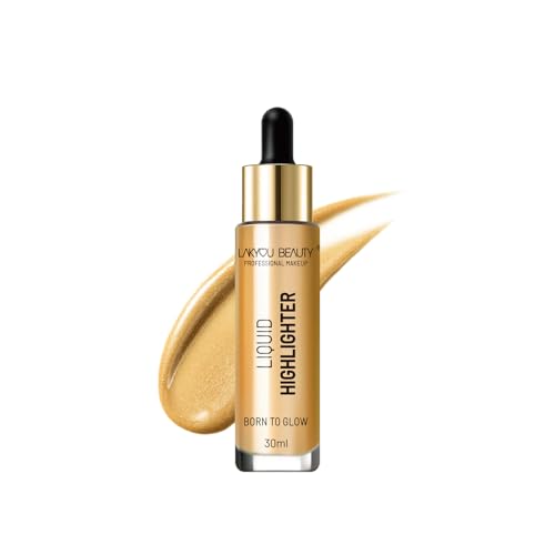 Lakyou Beauty Born to Glow Liquid Highlighter | Gold | 30ml | Radiant Luminous Finish | Buildable & Long-Lasting