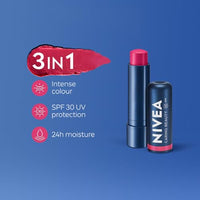 NIVEA Lip Caring Beauty Lip Balm | Lip & Cheek Tint with SPF 30 (Red, Pink & Rose)