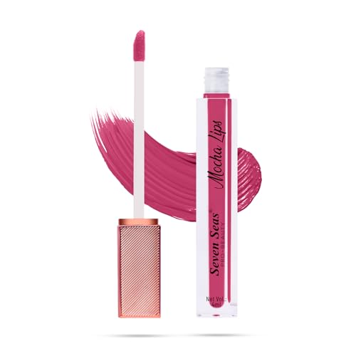 Seven Seas Mocha Lips Matte Liquid Lipstick | Non-Transfer Liquid Lipstick | 12 Hours Long Lasting | Highly Pigmented | Intense Color Payoff | Smudgeproof Liquid Lipstick for Women (203, 4ml)