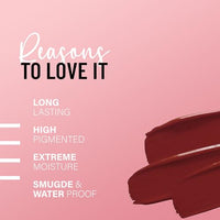 Seven Seas Pure Liquid Lipstick, Matte Finish, Purple (Medium Carmine, 7ml)
