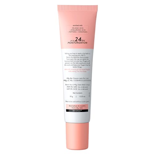 Chemist At Play Vanilla Tinted Lip Balm for Dark, Dry, Chapped and Pigmented Lips| Gives 24 hours moisturization| SPF 50 PA+++| For Women & Men| Has 2% Kojic Acid, Hyaluronic Acid, ceramides & Peptides| 10gms