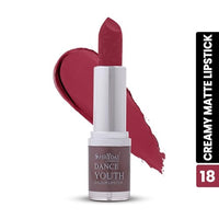 Shryoan Dance Youth Colour Matte Lipstick | 24hr Long Lasting, Velvet Texture, Matte Finish, Easy to Glide and Easy to Use (3.8g) (Shade-18)
