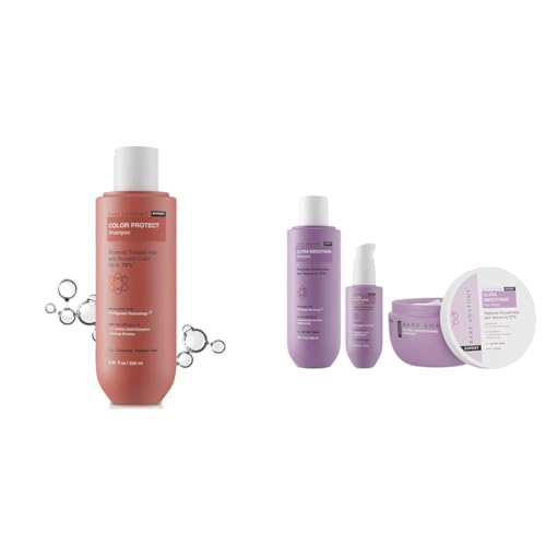 Bare Anatomy Hair Colour Protect Shampoo, Dry & Frizzy Coloured Hair For Unisex, 250ml Ultra Smoothing Shampoo + Hair Mask + Serum Kit| Women & Men | 250ml + 250g + 50ml