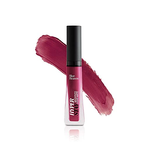 Blue Heaven Hyper Stay Weightless Liquid Matte Lipstick | Long-lasting & Smudge Proof | Non-Transfer Matte Lipstick for Women| Helen Queen-20 | 6ml