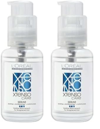 L'Oréal Professionnel Xtenso Care Leave-In Serum for Frizz-Free, Smooth & Manageable Hair 50ml | Enriched with Pro Keratin & Incell | For Men & Women | Unruly, Unmanageable Hair (Pack of 2)