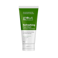 Globus Naturals Refreshing Face Wash with Peach & Red Grapes, For anti aging and moisturising, Suitable for Combination & Oily Skin 50gm