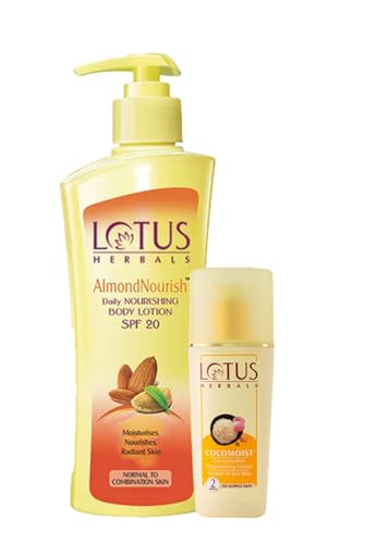 Lotus Herbals Winter Kit Almondnourish Daily Nourishing Body Lotion_250ml + Cocomoist_80ml (Set Of 2)